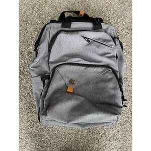 Gray Diaper Bag Backpack Large Travel Baby Bag Multi Pocket Organizer